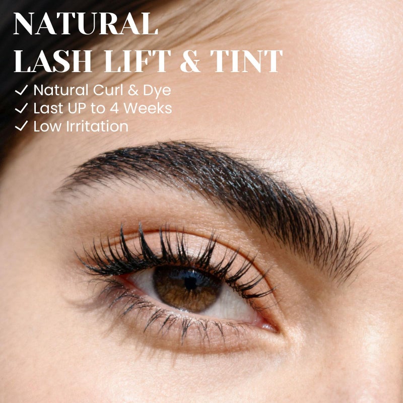 لي بيوتي مجموعة ليبيوتي لرفع الرموش وتلوينها بالأسود، 4 في 1 لتجعيد الرموش وتصفيف الحواجب، أداة احترافية لرفع الرموش مع 15 مل من كريم التلوين الأسود، بلسم لاصق للرموش مطور لسهولة الاستخدام المنزلي - Image 3